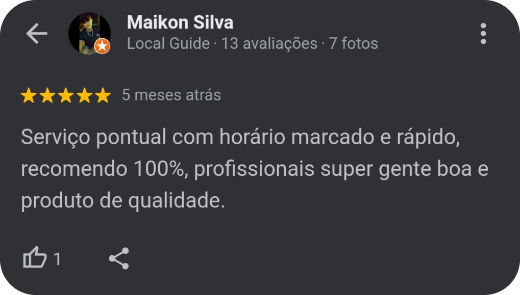 Avaliação 5 estrelas de cliente da Clean Lixeiras no Google